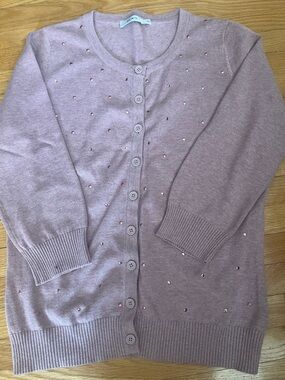 Ricki's Rose Beaded Button Cardigan